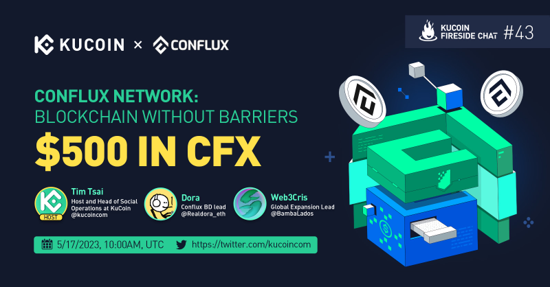 kucoincom's tweet photo. Join our upcoming Twitter Space with @Conflux_Network!

🎁$500 Giveaway (10 winners, $50 in CFX)

1) Follow @kucoincom &amp; @Conflux_Network
2) RT &amp; tag 2 friends
3) Join Space

Set a reminder ✅