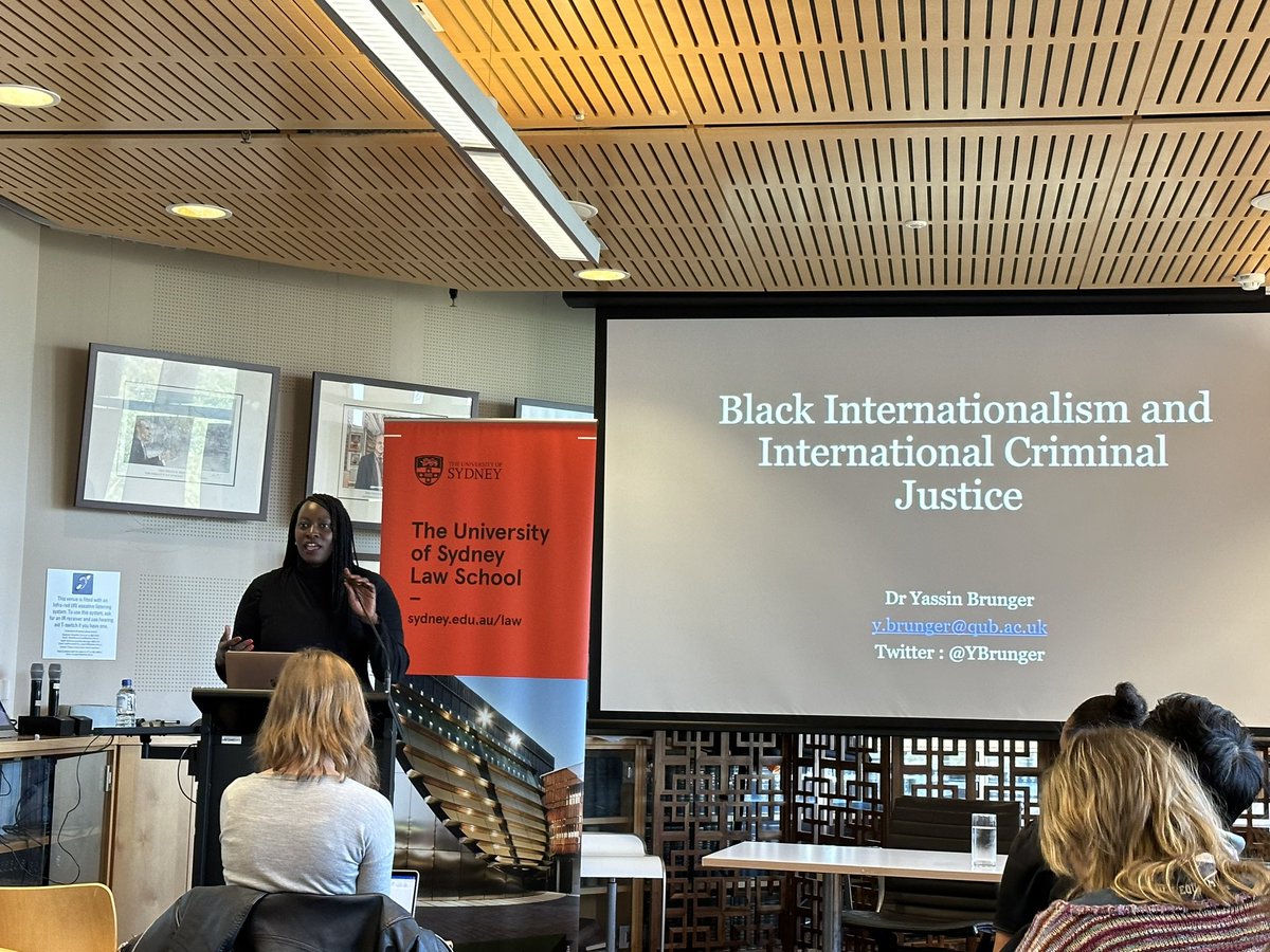 @Sydney_IntlLaw @Rosemary_Grey @RKillean it was a treat to hear @YBrunger !

Insights from her on @IntlCrimCourt & the question of intl’ justice with a Black Internationalism lens were simply intriguing & brilliant exposure to a much less talked about issue in #internationallaw