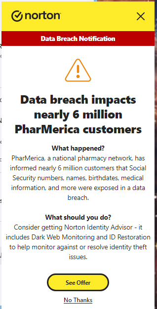 TomPAllred's tweet photo. @NortonSupport Yet another damn ad on my desktop from the most intrusive marketers on the internet!  ESAD! https://t.co/l1gXN1AH1I