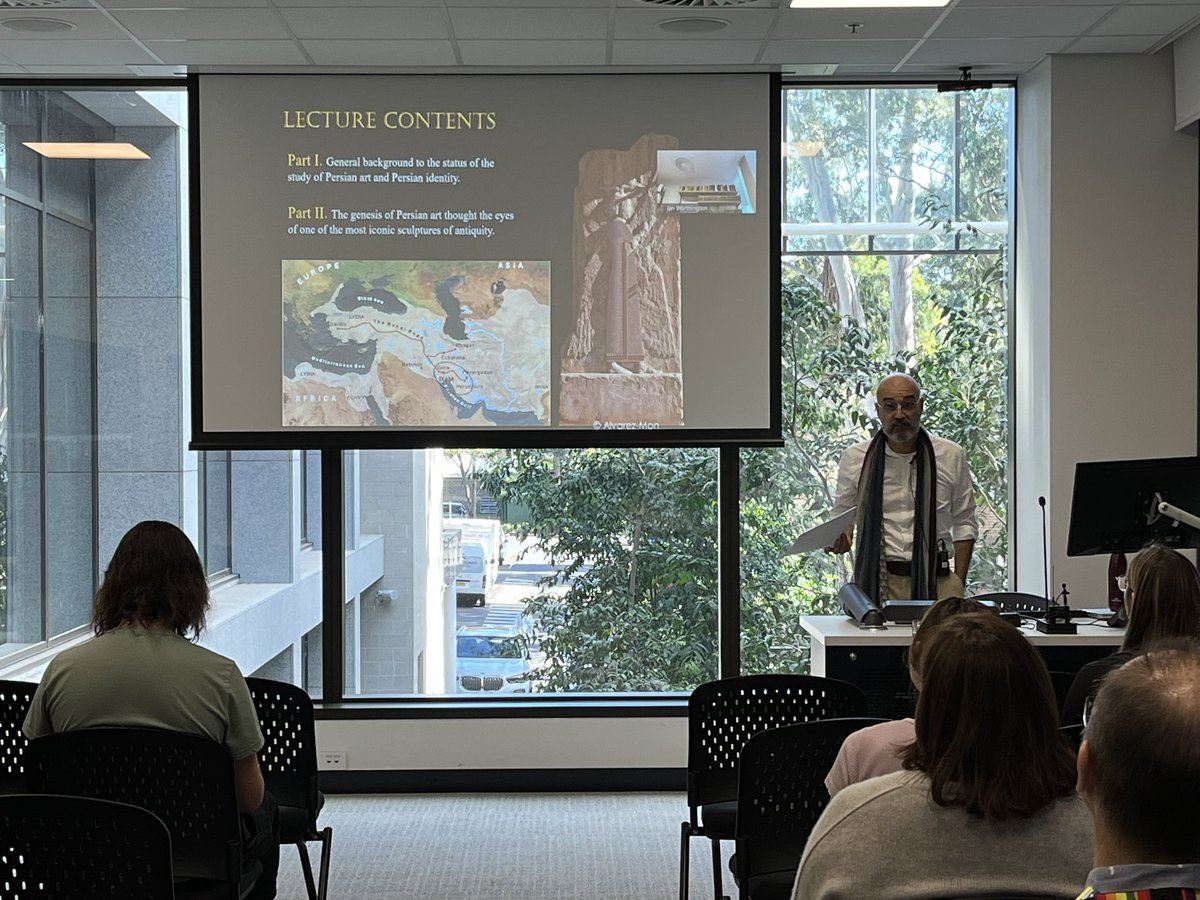 Our global expert on ancient Near Eastern art, archaeology &amp; culture, Prof. Javier Álvarez-Mon, presented an analysis of the winged ‘guardian angel’ from Pasargade, Iran, in: “Gateway to Paradise: Genesis of Persian Art &amp; the New Globalization” at the DHA Research Seminar today.