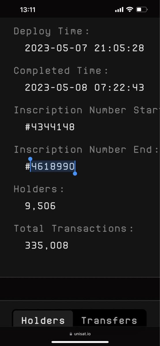 Brc20B's tweet photo. Is my $VMPX mint valid?
Your inscription number needs to be below the end number displayed, in order to be minted within the supply. Simply check. If you perform the transfer operation you will get another inscription number. read more here: https://t.co/h1KD5Kjnna https://t.co/EtunyWa1tY