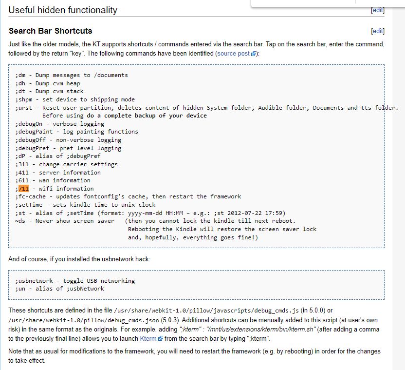 _Marmalade_Boy's tweet image. #kindle の隠しコマンド、「;711」(IPアドレスなどの表示)の他にもいろいろあるのねー
wiki.mobileread.com/wiki/Kindle_To…