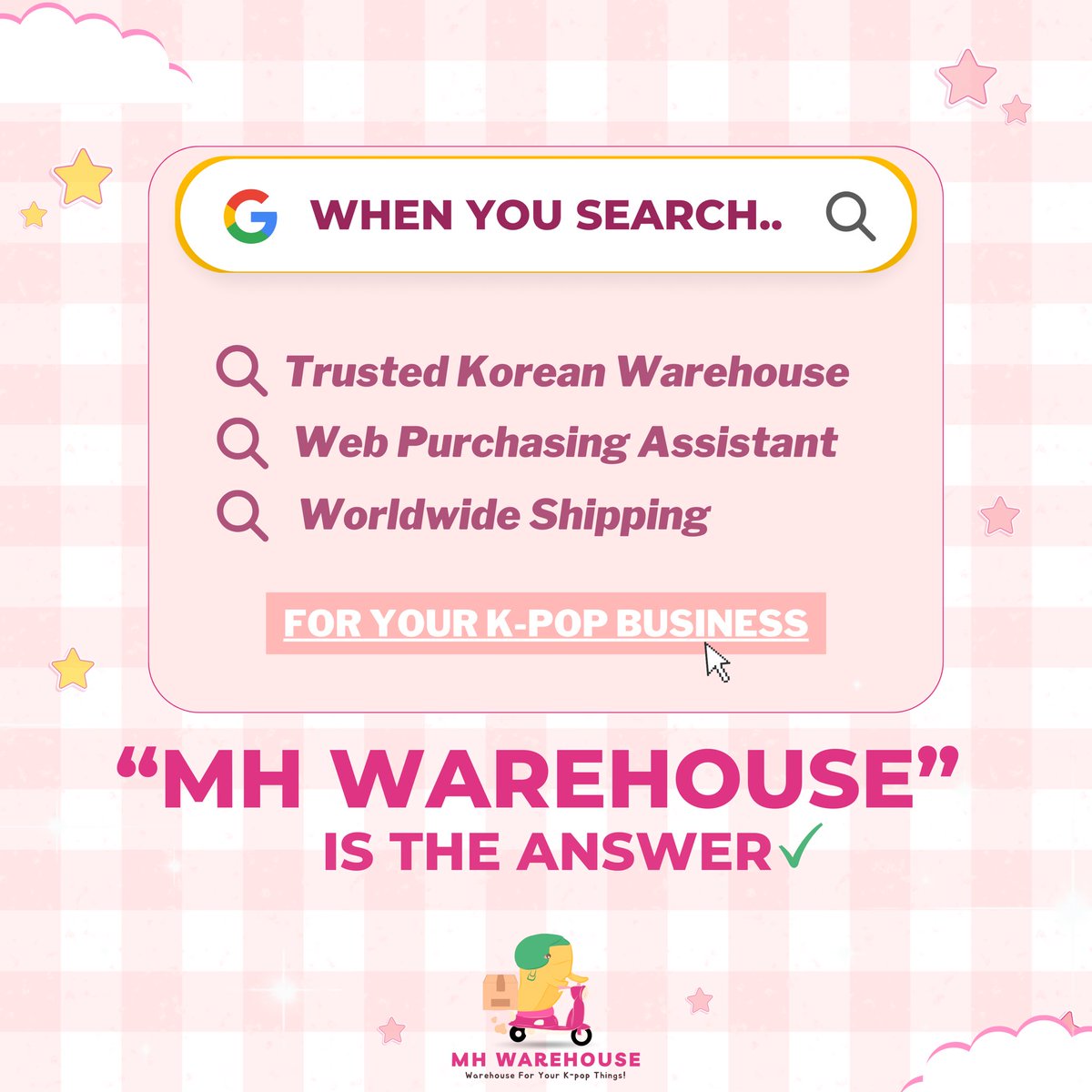 mhwarehouse's tweet photo. Have a kpop business but still hesitant to try a korean address for your Kpop items?🤔
Come and join us!!
💌wts lisa rose rm namjoon iu jisoo blackpink bts suga taeyong namjune
#mhwarehouse #MH #warehouseservice #kpopwarehouse #warehousekorea #needkraddress #forwardingservice https://t.co/O3Q5O2hrII