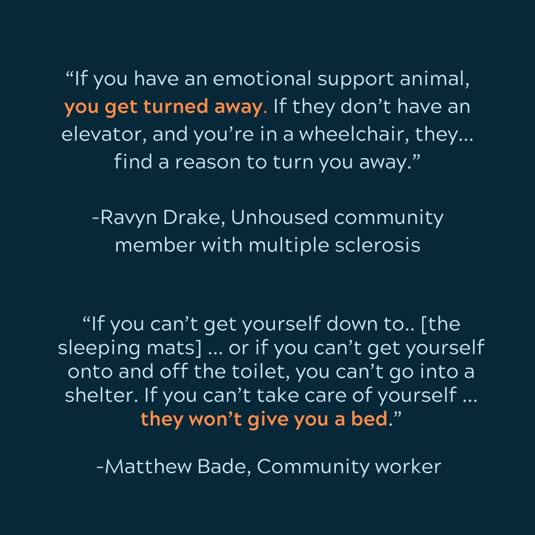 h4apdx's tweet photo. The Portland Mercury found that most shelters in PDX are inaccessible to people with physical disabilities. 

#H4A #hygiene4all #disabilityjustice #housingjustice https://t.co/mHUIsQOQcE
