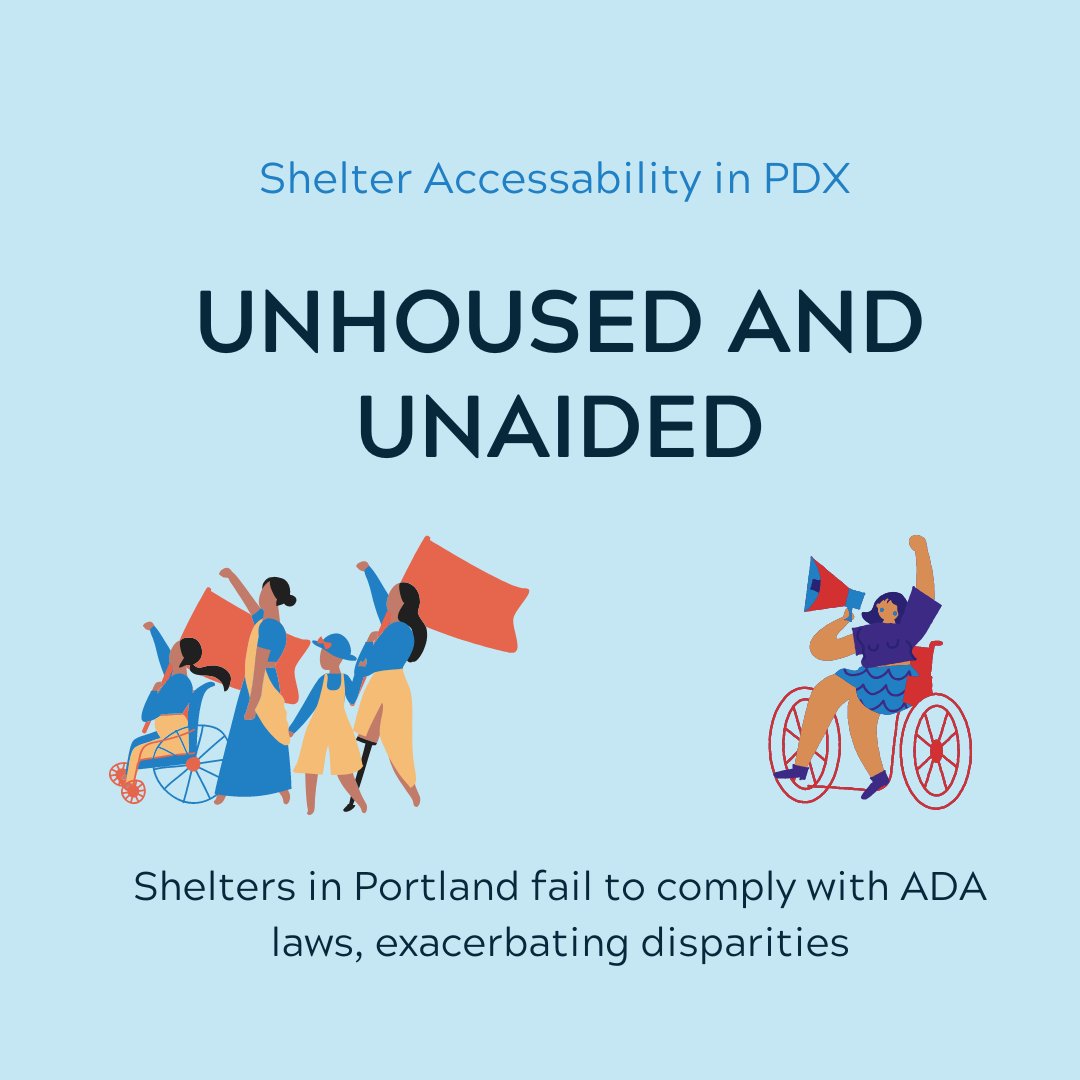 h4apdx's tweet photo. The Portland Mercury found that most shelters in PDX are inaccessible to people with physical disabilities. 

#H4A #hygiene4all #disabilityjustice #housingjustice https://t.co/mHUIsQOQcE