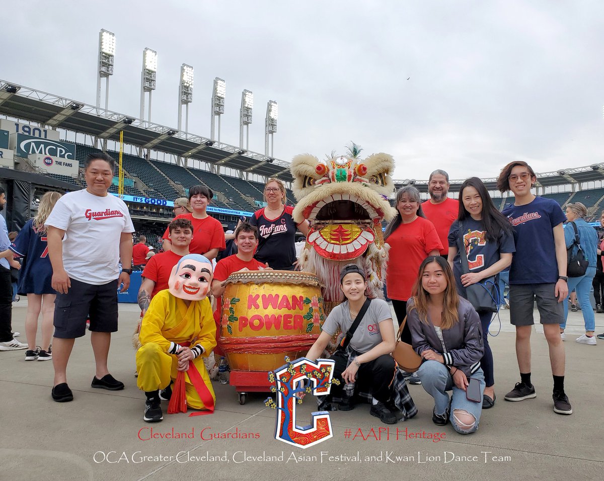 OCACleveland's tweet photo. Thank you @CleGuardians for the Love and Respect shown at the AAPI Heritage Night celebration.  OCAGC had a meetup with 24+ along with our community partners and the amazing #KwanLionDance team.  #GoGuardians #ForTheLand #AAPIHM #OCAGC40 #CAF2023CLE #kwanpower #AAPI #AAPIMonth https://t.co/3kt6swiSXh