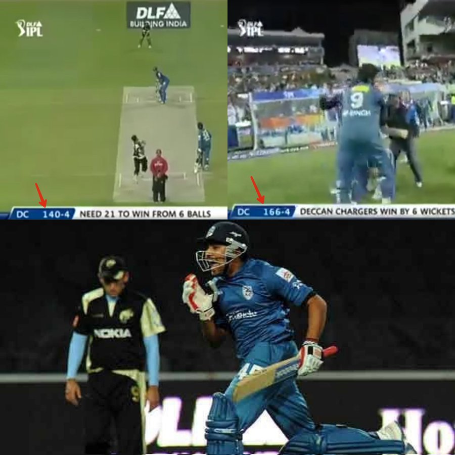 On this day in 2009 - 22 years old Rohit Sharma chased 21 runs in last over.

Greatest chase in history of IPL 🔥