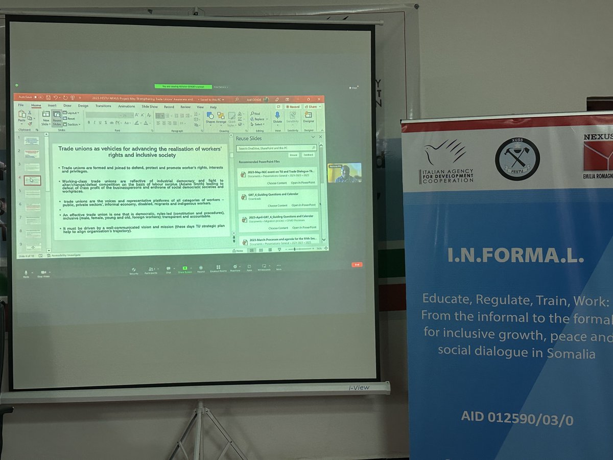 Federation of Somali Trade Unions (FESTU) (@festusomalia) on Twitter photo <a href="/ituc_africa/">ITUC-Africa // CSI-Afrique</a> DGS <a href="/AkhatorO/">Akhator Joel Odigie</a> makes detailed presentation on "realising decent work: protect labour rights & promote safe and secure working environments for workers in #Somalia" at workshop organised by <a href="/festusomalia/">Federation of Somali Trade Unions (FESTU)</a> in partnership with <a href="/ONGNexus/">Nexus Emilia Romagna</a> & funded by <a href="/aics_it/">AICS Cooperazione_it</a> <a href="/AICS_Nairobi/">AICS Nairobi</a> <a href="/ituc_africa/">ITUC-Africa // CSI-Afrique</a> DGS <a href="/AkhatorO/">Akhator Joel Odigie</a> makes detailed presentation on "realising decent work: protect labour rights & promote safe and secure working environments for workers in #Somalia" at workshop organised by <a href="/festusomalia/">Federation of Somali Trade Unions (FESTU)</a> in partnership with <a href="/ONGNexus/">Nexus Emilia Romagna</a> & funded by <a href="/aics_it/">AICS Cooperazione_it</a> <a href="/AICS_Nairobi/">AICS Nairobi</a>