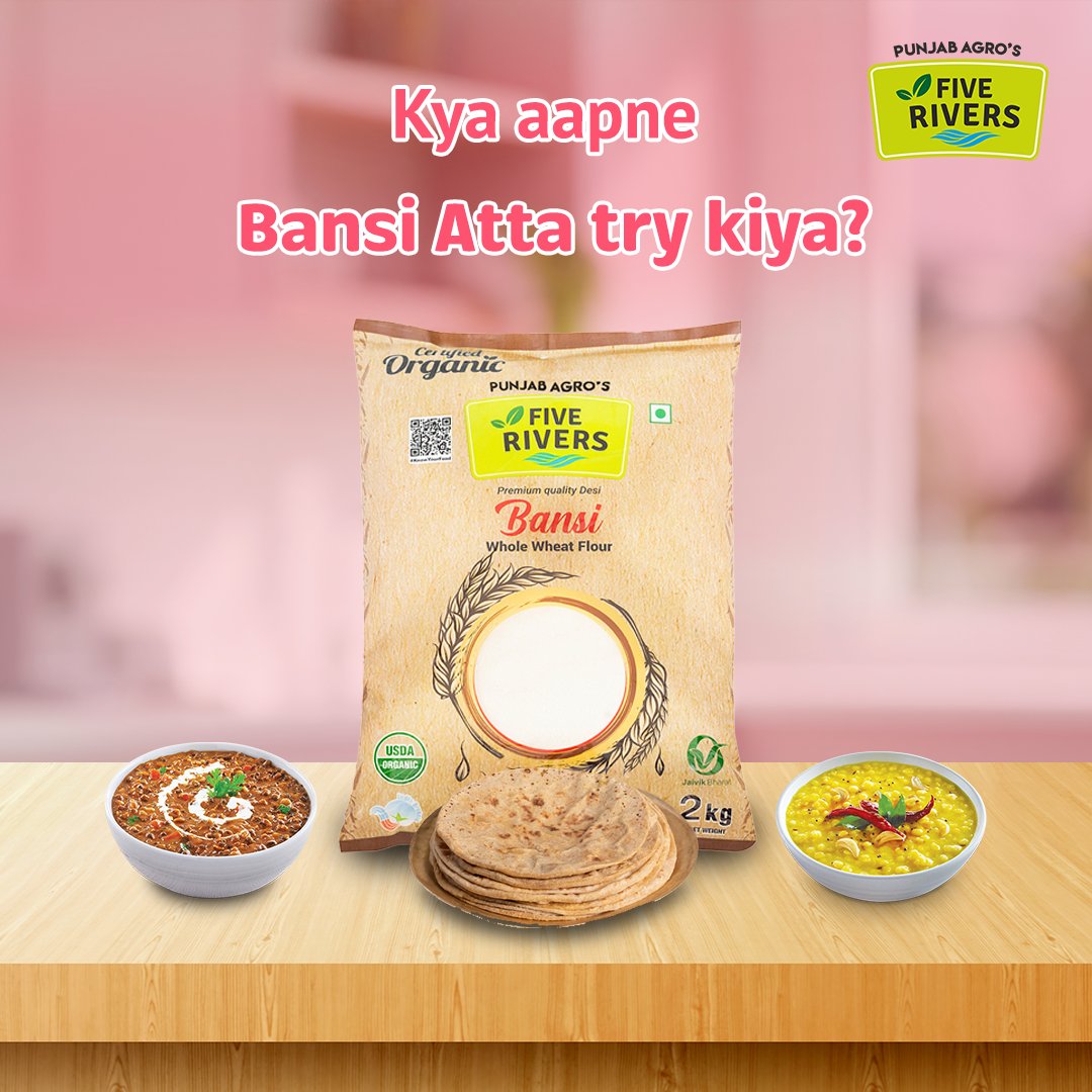 Chapatis are the staple food of our country, which is why we at Five rivers make sure that it gives you all the nutrients you need. 
#bansiatta #rotilove #healthyeating #authenticflavors #fiverivers #punjabagro #organicproducts   #certifiedorganic #organicfoodindia