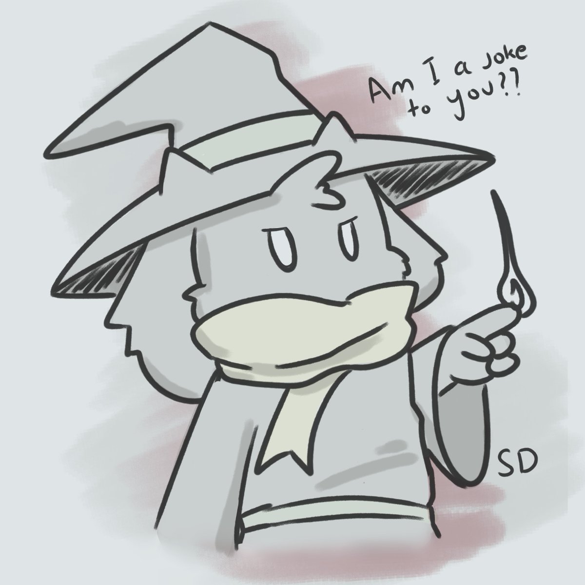 st_dingus's tweet photo. Warm up sketch of Alexander, aka "Not Ralsei" 

#DnD  #sketch https://t.co/ljESTwiZo0