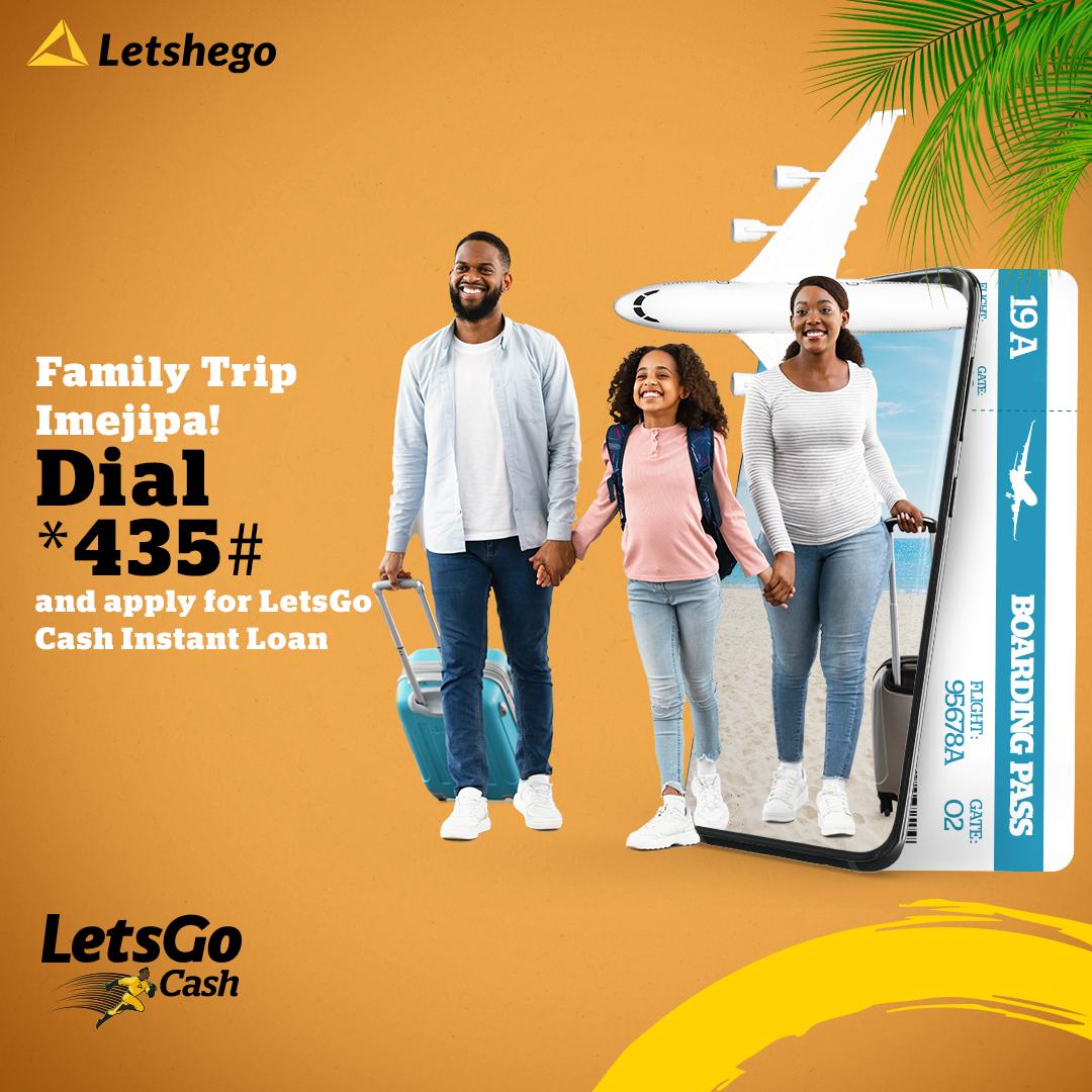 🚀 Pack your bags and create lasting memories! Don't let finances hold you back!

Dial *435#and apply for LetsGo Cash Instant Loan for your dream getaway. 🌴

#Letshego #LetsGoCash