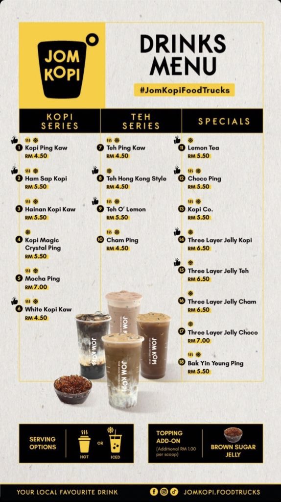COLLAB PREVIEW 💛🖤

╰┈➤ JOM KOPI X ZCHENLEMY 

✧ 9AM - 5PM
✧ Axiata Arena, Bukit Jalil
✧ All 18 drinks available on d-day
✧ Refer thread below for more ッ

#CHENLE #천러 #钟辰乐 #LittleSunsCafe #THEDREAMSHOW2_in_KUALALUMPUR  #TDS2inKL