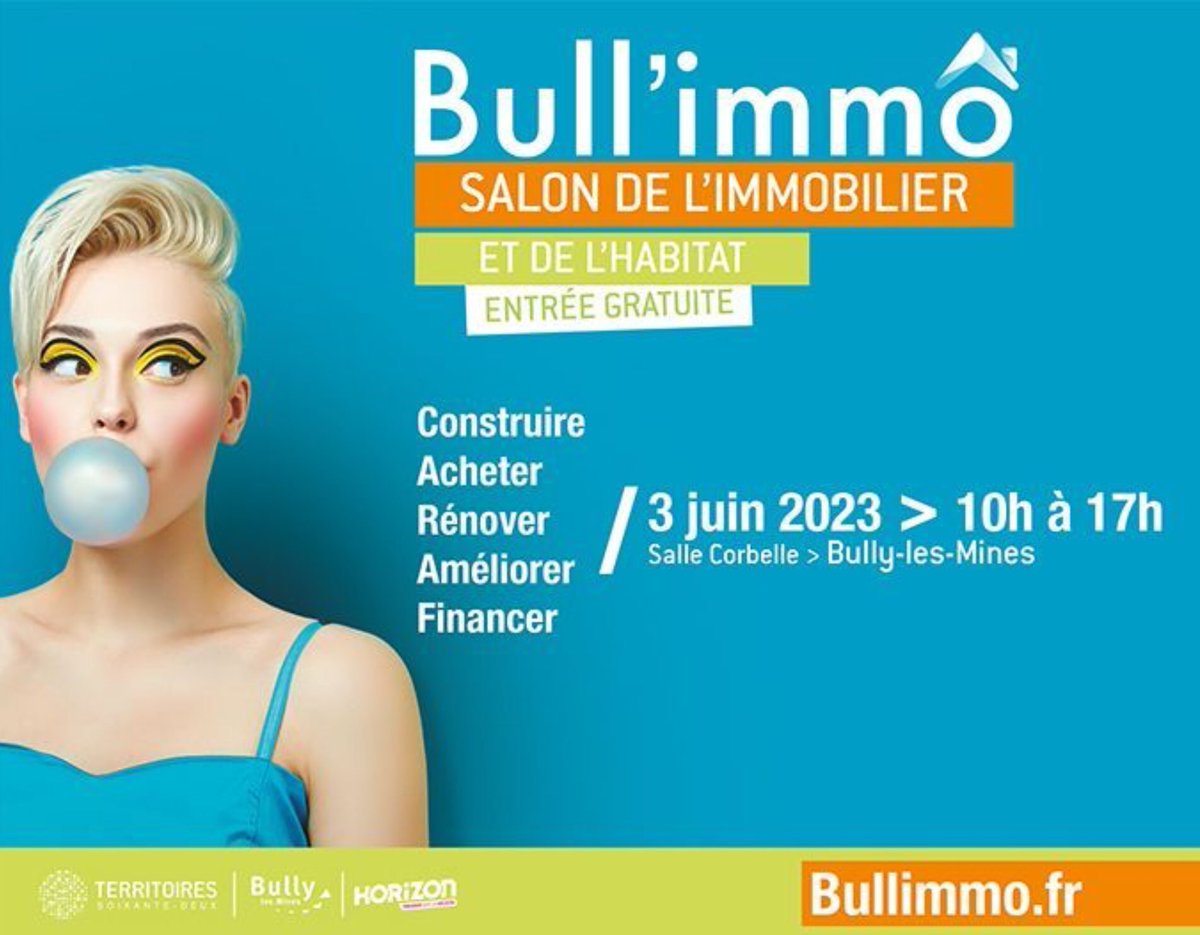 ville_les's tweet photo. 🏘 Bully-les-Mines est très heureuse d'accueillir le rendez-vous Bull'immô avec son partenaire Territoires Soixante-Deux.
📢 Une belle opportunité pour découvrir les acteurs de l'immobilier ainsi que les entreprises bullygeoises participantes

#immobilier #entreprises https://t.co/EnWmqOBDsn