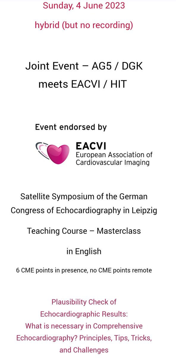 eromerodorta's tweet photo. Dear #echofirst friends: don't be sad #EACVI2023 ended... #EchoDEK2023 is coming! 🤩 #joinHIT and @Echo_DGK_GER on Sunday the 4th of June 🗓 in Leipzig!!
Don't miss this incredible opportunity! Still few 💺left!
➡️ https://t.co/S0oEp7MEjh https://t.co/SGZjuTqT93