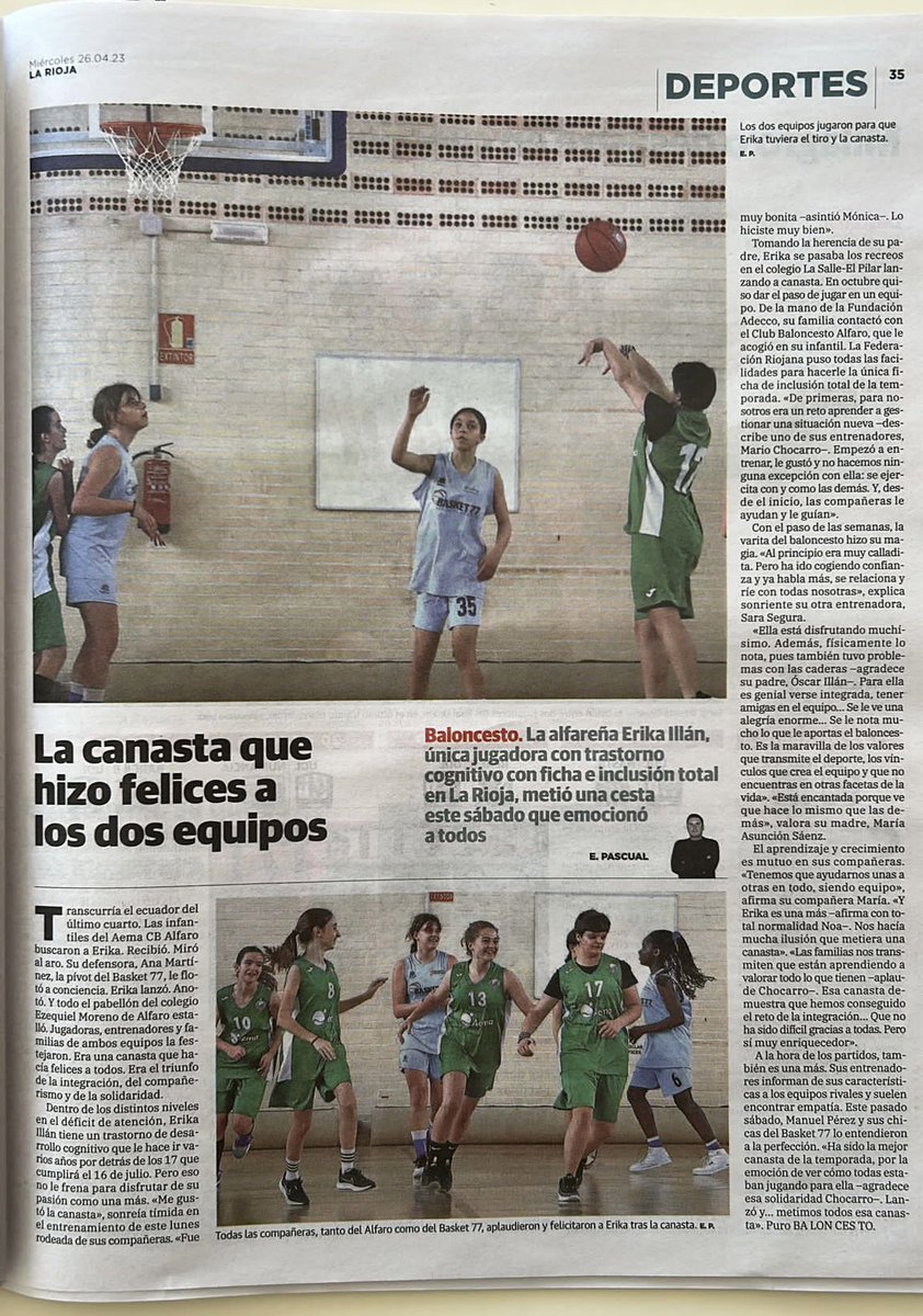 robez_'s tweet photo. El baloncesto formativo también es esto. La cancha como espacio integrador. Gracias @99chocarro por el aporte. https://t.co/repTrLmz1A