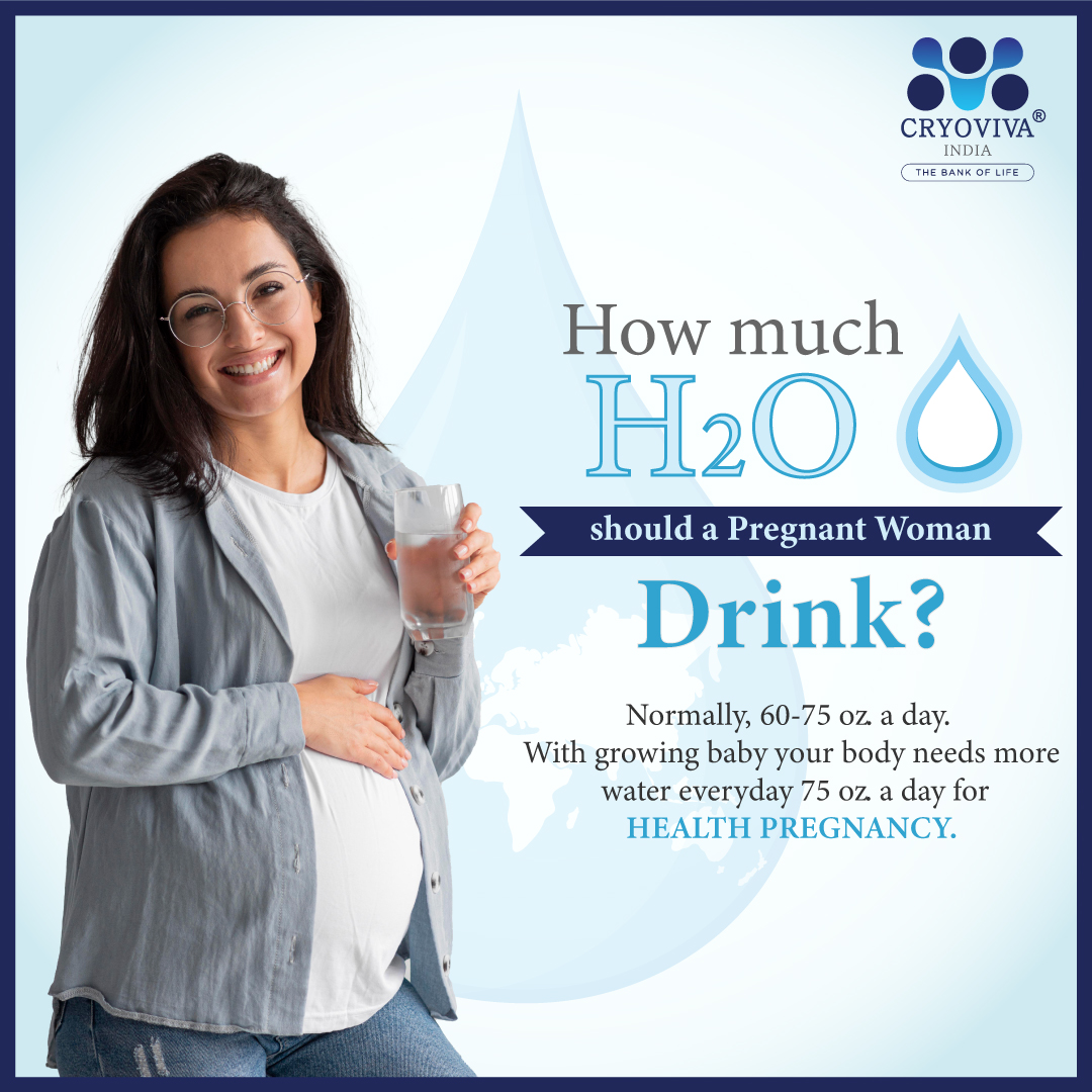During pregnancy, you need more water than the average person in order to form amniotic fluid, produce extra blood, build new tissue, carry nutrients, enhance digestion, & flush out wastes and toxins.
#healthypregnancy #Cryoviva #CryovivaIndia #cordbloodbanking #stemcellbanking
