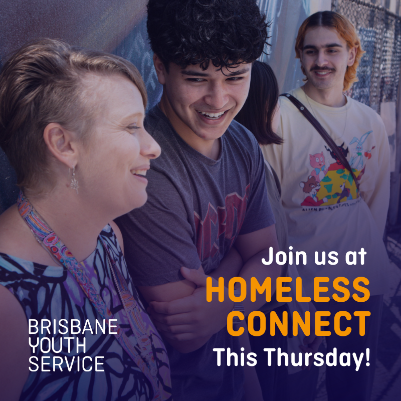 Homeless Connect is on this Thursday! Come find the BYS stall at this family-friendly event for people experiencing or at risk of homelessness. 

👉 Free entry 
👉 Brisbane Showgrounds 
👉 Thursday 18 May 2023, 9am-2pm
 
#HomelessConnect #YouthHomelessness #BrisYouth