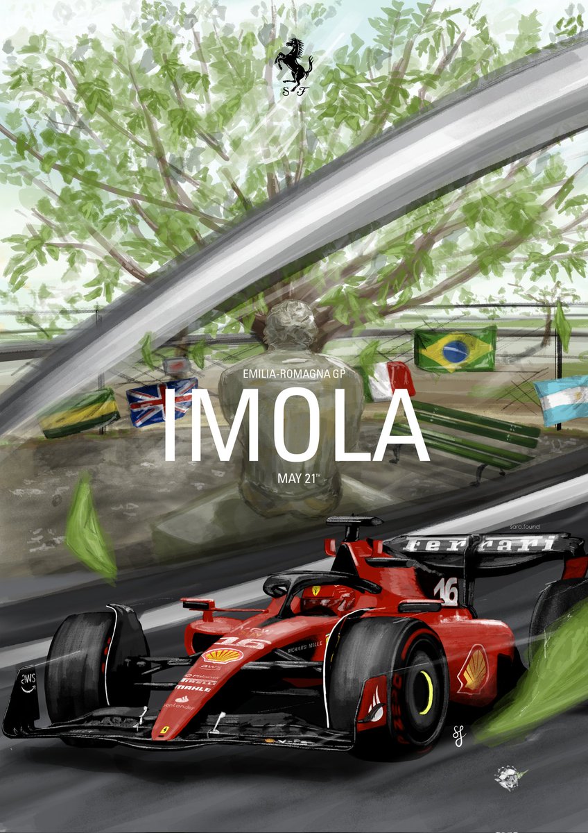 sarafound1's tweet photo. It's #ImolaGP 😎
.
@ScuderiaFerrari @Charles_Leclerc @Carlossainz55
.
#essereFerrari #ferrarifan #cl16 #Charles16 #carlos55 #F12023 #f1 #F1GP #ItalianGP https://t.co/SljB1ZfIq6