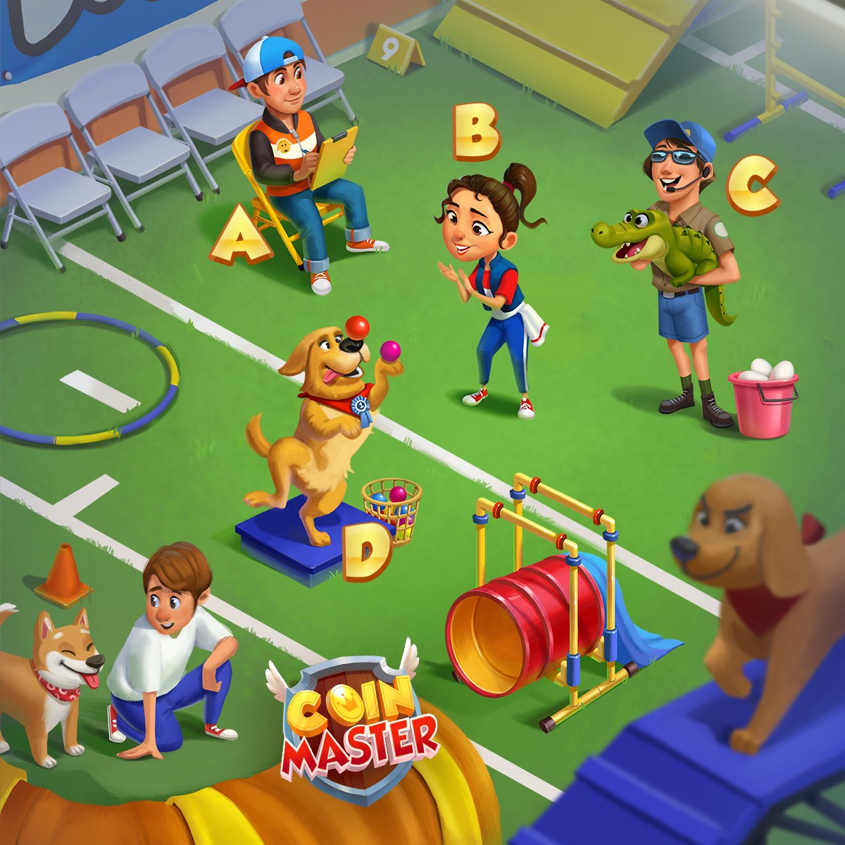 CoinMasterGame's tweet photo. 𝐖𝐎𝐎𝐅! 🐶 We're having a barking good time! But one of these does not belong! 🤔 Tell us which and 𝟲𝟬𝟬 𝗦𝗣𝗜𝗡𝗦 𝗔𝗡𝗗 𝗣𝗘𝗧 𝗙𝗢𝗢𝗗 could be yours!🔥

Hop on in! 👉 https://t.co/dwBWQn3g43 https://t.co/t1fHMGhTN5