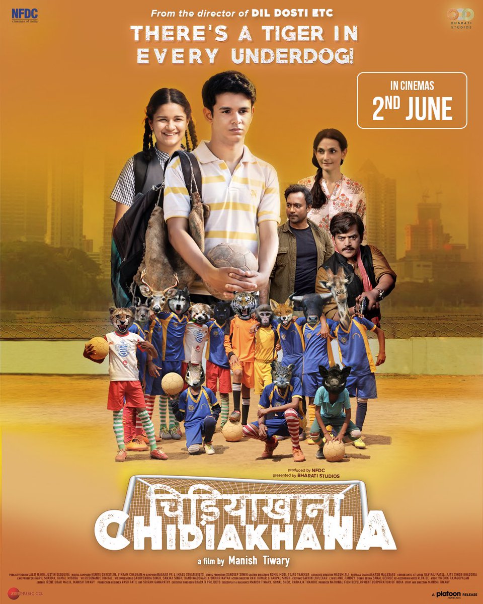 #Chidiakhana releases on 2nd June. Directed by #ManishTiwary, the film stars #RitvikSahore, #AvneetKaur, #PrashantNarayanan, #RajeshwariSachdev, and #RaviKishan. Presented by Bharati Studios and produced by NFDC, this underdog story promises an exhilarating experience.