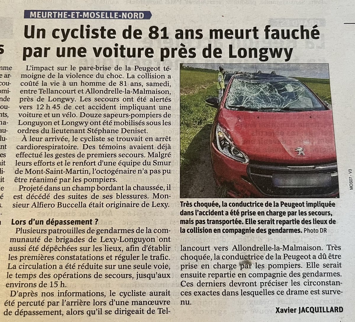 Loic_Nicklaus's tweet photo. Un bel article @lerepu avec les ingrédients habituels : @unevoiture_ évidemment et une conductrice « très choquée ».
Sur le contexte, « percuté par l’arrière », à part ça les pistes cyclables ne servent à rien…(sauf peut être à mettre les gens en sécurité) https://t.co/GcvW3IBOFA