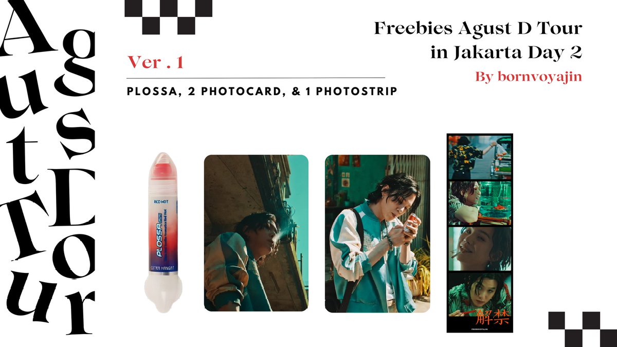 bornvoyajin's tweet photo. FREEBIES AGUST D TOUR IN JAKARTA  by @bornvoyajin

RT and likes are appreciated 💗

📆 27th May/ Day 2
📍ICE BSD (exact location TBA) 
⏱️ TBA 
‼️Limited Quantity‼️

see you there, ARMY❣️

#AgustD_SUGA_Tour #AgustD_Tour_in_Jakarta 
#AgustD_SUGA_Jakarta https://t.co/5cIIGDny7U