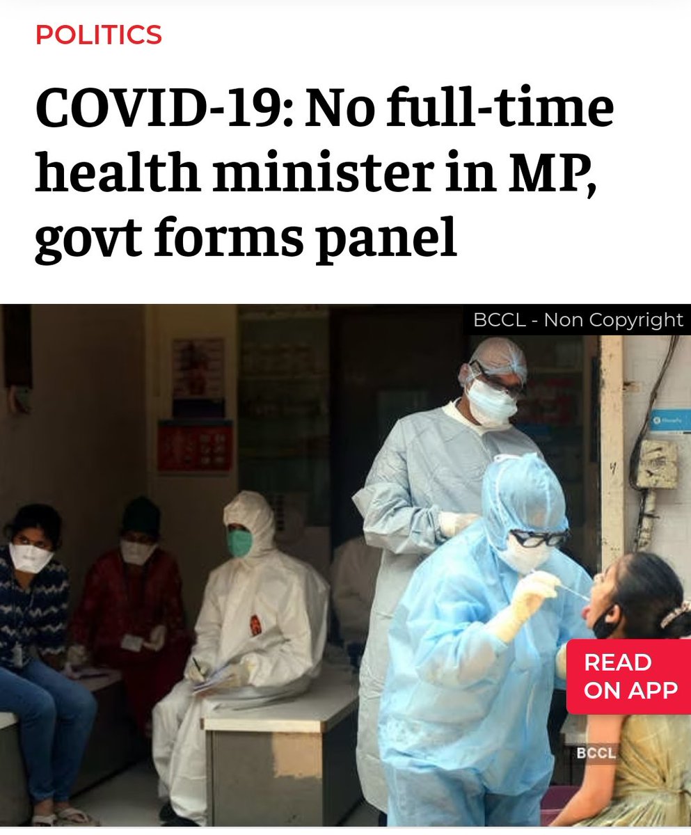 BJP in Madhya Pradesh did not have a Health Minister when was coming at its peak in India.

They were busy in taking down Congress Govt in MP and put the life of common people at risk.

But,no media house questioned them like they are doing for #KarnatakaCM .