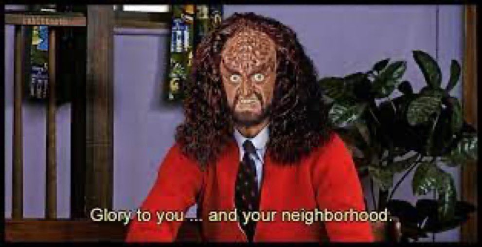 BillHibbler's tweet photo. NO CHEATING. Your last saved celebrity photo/gif is your therapist. Who is it? Let the healing begin. #ChancellorGowron #MisterRodgers https://t.co/SzSx6WzKfx