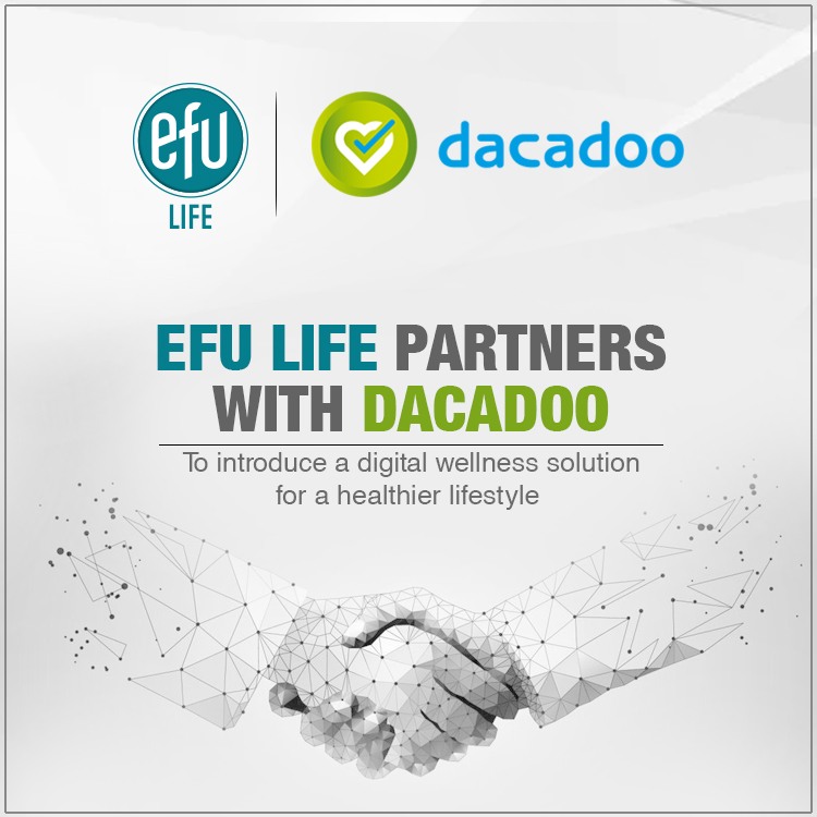 EFU_Life's tweet image. ‘EFU Life’ proudly partners with ‘dacadoo’ , a leading Swiss tech company, for its Wellness Program.  EFU Life is committed to driving the digital revolution in the health and wellness.

#EFULife #dacadoo #Wellness #DigitalRevolution