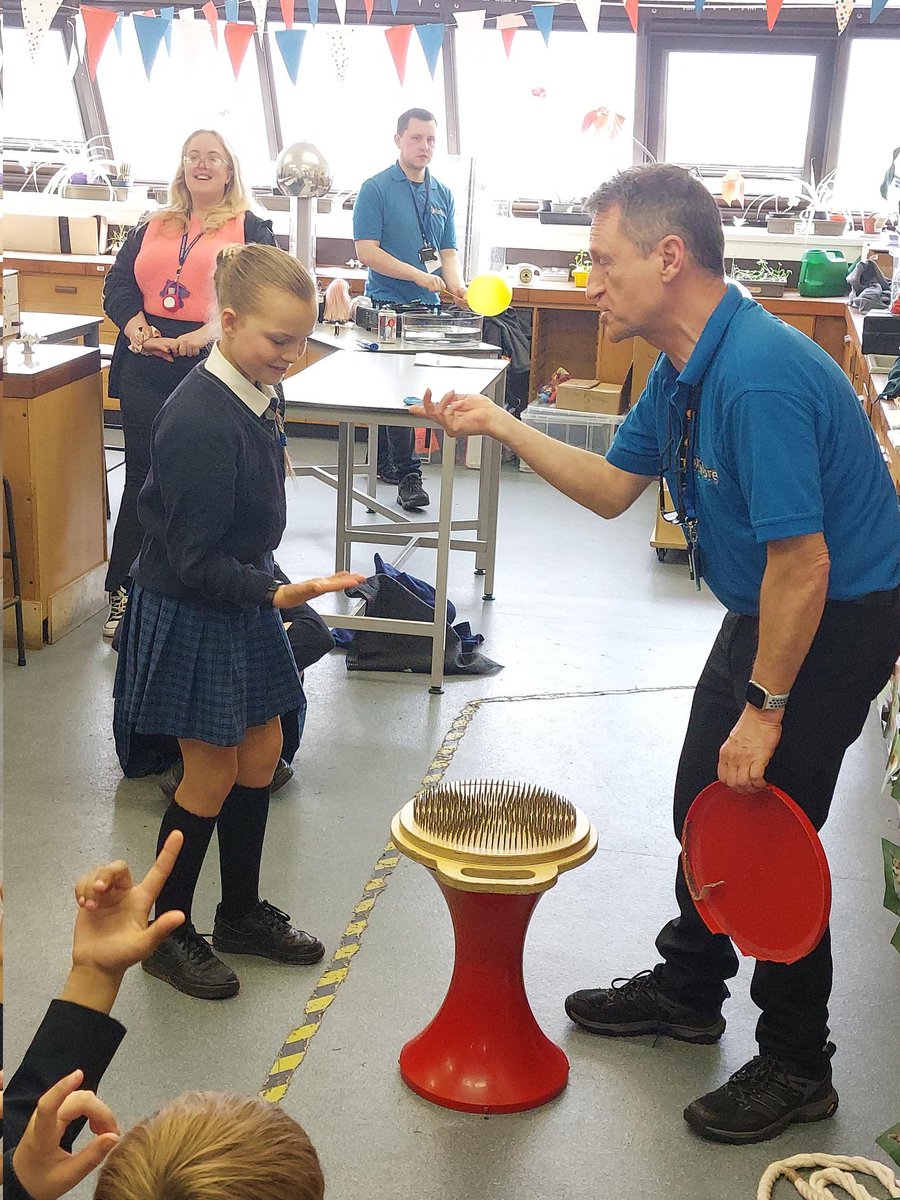 Year 7 had a great experience last week with <a href="/XploreScienceUK/">Xplore! Science Discovery Centre</a>!
This lively show brought the subject of forces to life through a series of volunteer-led experiments, investigating a range of topics including Newton's laws, gravity, friction and pressure. Big thanks to David &amp; Emyr