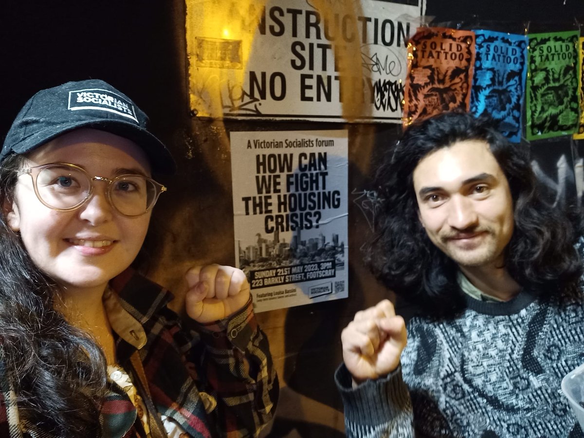 vic_socialists's tweet photo. Via VS vollies out postering for our upcoming housing forum:

"This taxi driver saw us postering and tried to convince his mates to let us poster the sides of their cars. They debated a bit about whether the glue would stick &amp; in the end he took a few to stick up at the depot" ❤️ https://t.co/fzqz4vuRF4