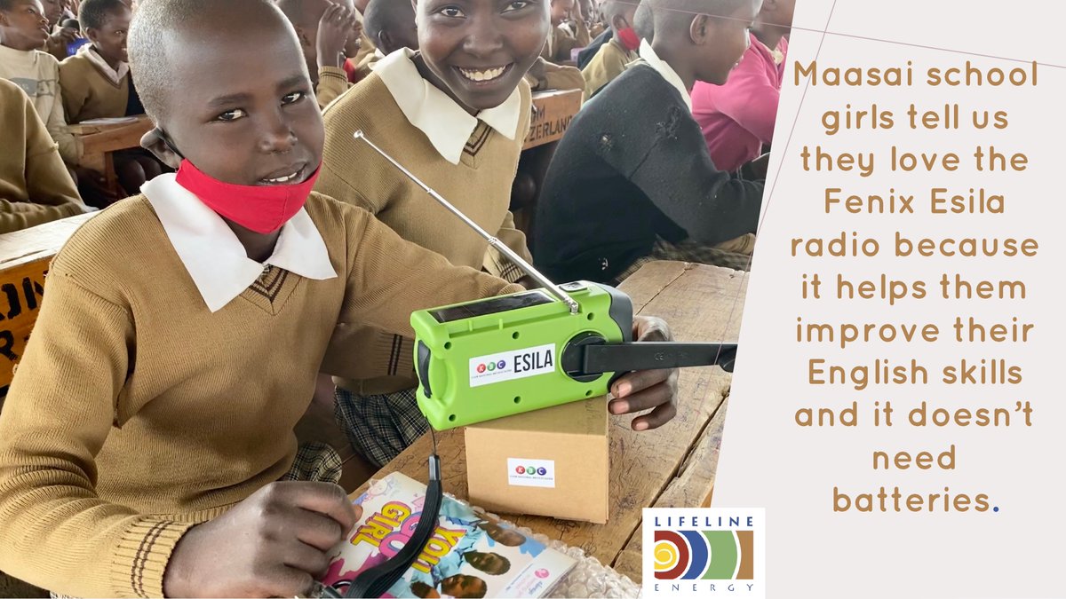 Solar radio-lights help children to study at night while keeping rural families informed of local news in their language. #Kenya #radio #Maasai #solar