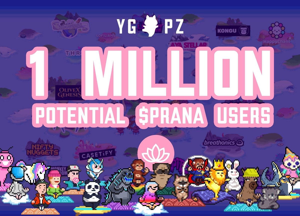 well3official's tweet image. 20+ Partnered #web3 Communities
15+ Partnered IRL Resorts/Hotels/Locations
1,000,000 Potential $PRANA Users
!waao #YGPZsummer