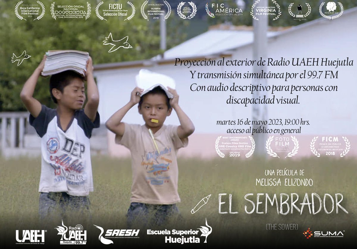 En el marco del día de las y los maestros te invitamos a escuchar un documental accesible con audio descriptivo para personas con discapacidad visual, dirigido por Melissa Elizondo.
Gracias a Cine para Imaginar, Laboratorio de lo invisible y Prácticas Narrativas Tsikbal.