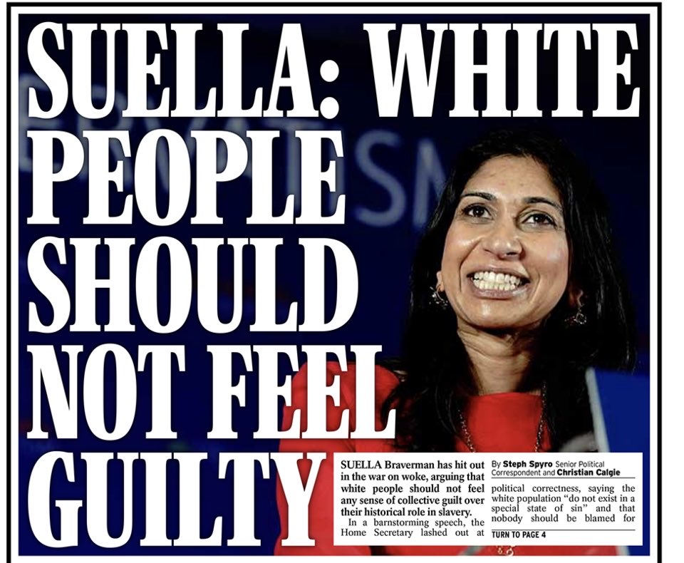 The fact that this is front page headline news today shows how far society has accepted critical race theory. 
#natconuk