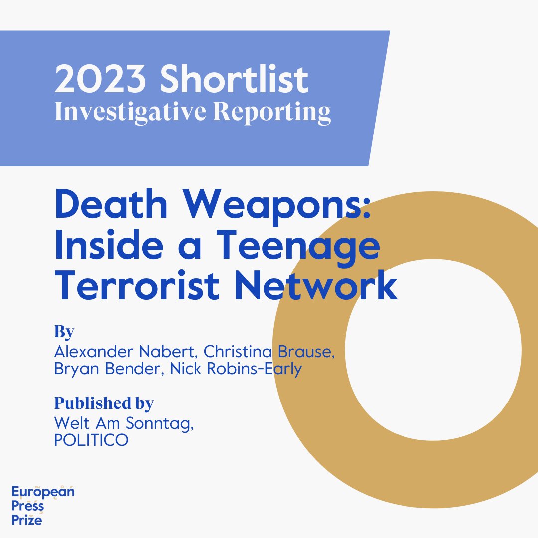 In a joint investigation, <a href="/Nabertronic/">an</a>, <a href="/BrauseChristina/">Christina Brause</a>, <a href="/nickrobinsearly/">Nick Robins-Early</a> and @BryanDBender found that a network of young neo-Nazis is setting up terrorist cells across Europe and the US for the purpose of carrying out armed attacks.

europeanpressprize.com/article/death-…