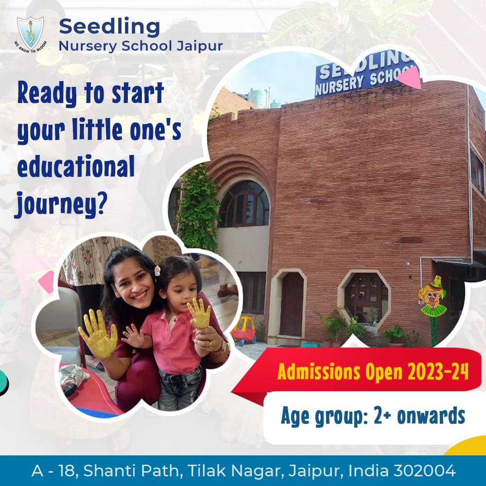 Seedling Nursery School, Jaipur offers the best preschool education, providing a nurturing and stimulating environment that helps children to develop socially, emotionally, and intellectually.

#seedlingnuseryjaipur #seedlingnurseryschool #jaipurschool #school #education #nursery