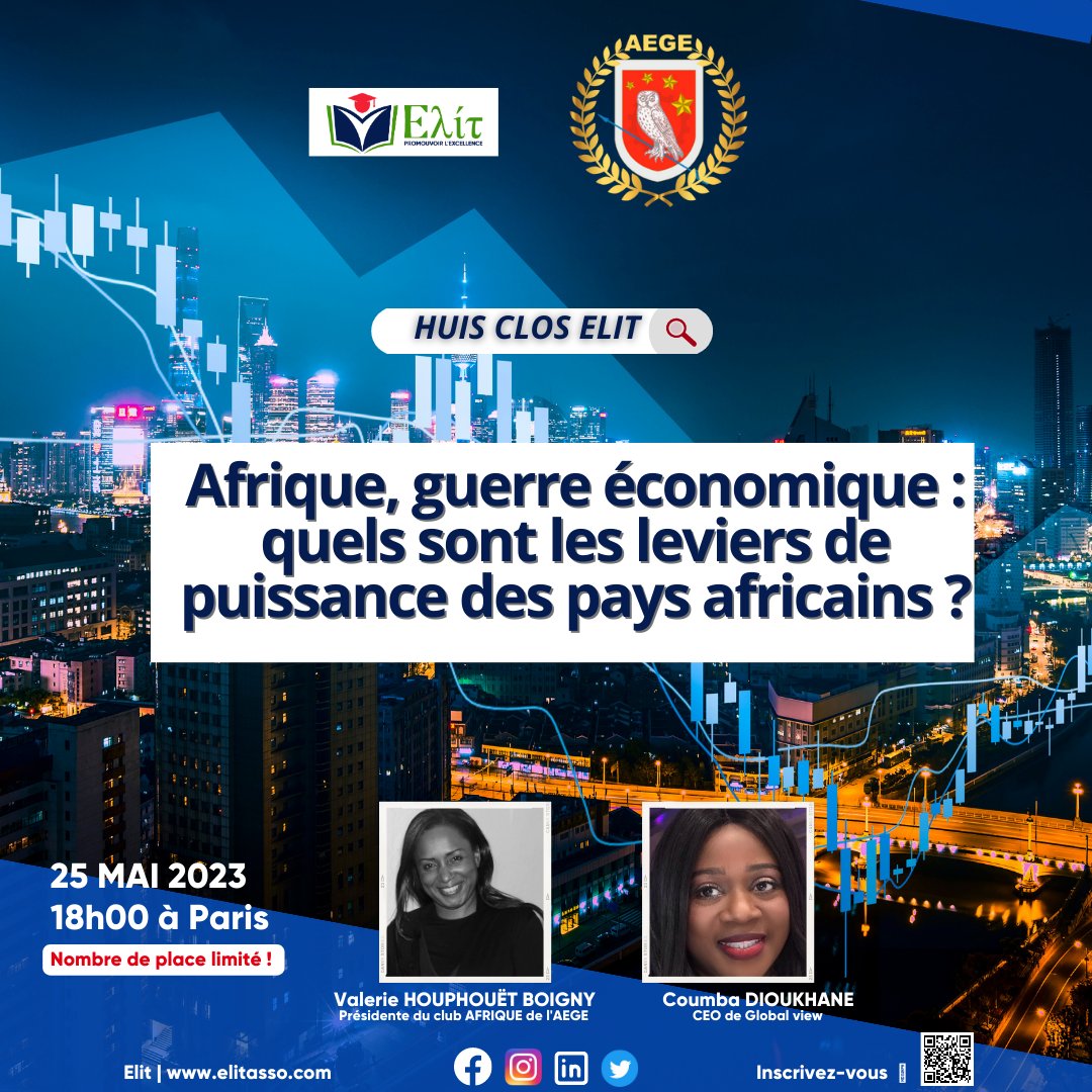 AssoElit's tweet photo. Plongeons au cœur de la Guerre Économique : une opportunité stratégique pour l'Afrique

En partenariat avec le Club Afrique de l'AEGE, nous vous invitons au Huis Clos Elit sur le thème "l' Afrique et la guerre économique : quels sont les leviers de puissance des pays africains?" https://t.co/wKBIuL49RY