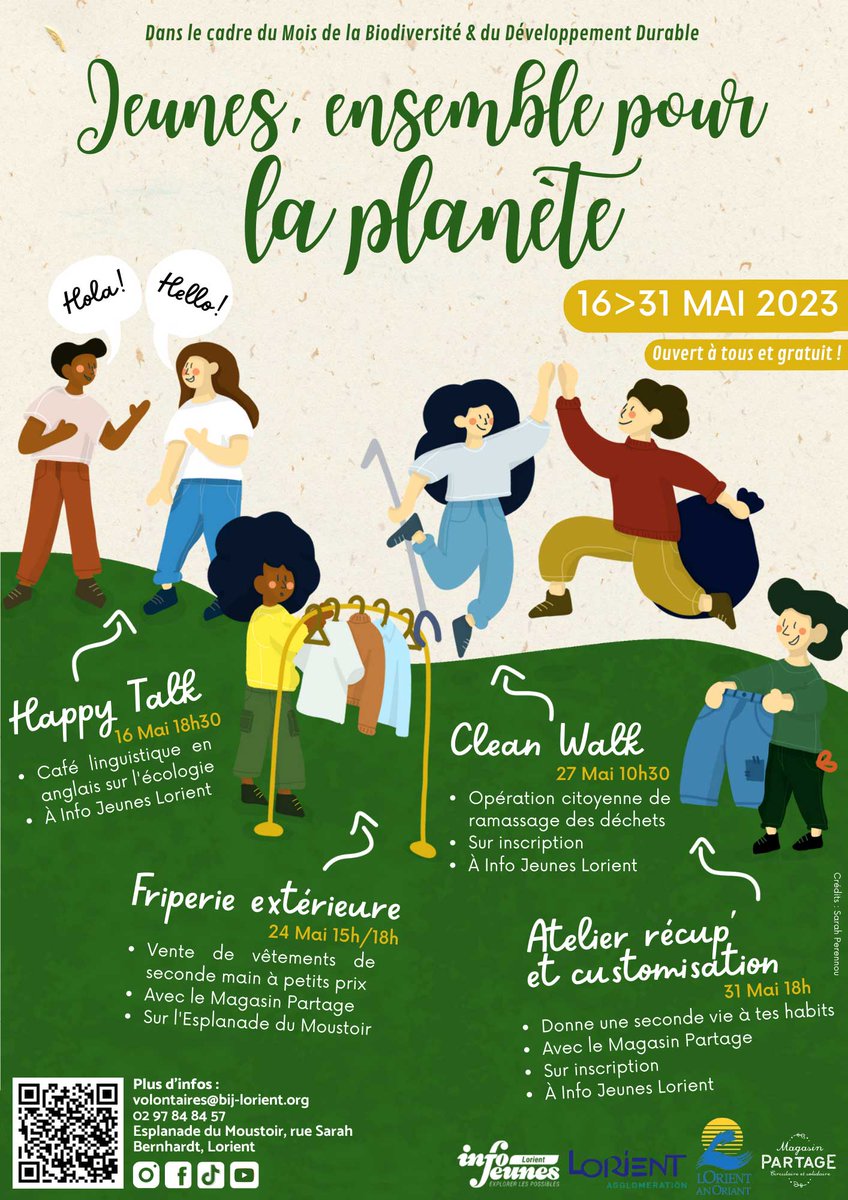 Ville de Lorient (@villedelorient) on Twitter photo 🔔Prenez date ! En mai, fais du bien à ta planète avec
<a href="/ijlorient/">Info Jeunes Lorient</a> !
🗓️24 mai : friperie
🗓️27 mai : opération nettoyage
🗓️31 mai : atelier récup' recyclage
👉 Plus d'infos sur infojeuneslorient.org/jeunes-ensembl…
#Lorient <a href="/LorientAgglo/">Lorient Agglo</a>
#biodiversite 🔔Prenez date ! En mai, fais du bien à ta planète avec
<a href="/ijlorient/">Info Jeunes Lorient</a> !
🗓️24 mai : friperie
🗓️27 mai : opération nettoyage
🗓️31 mai : atelier récup' recyclage
👉 Plus d'infos sur infojeuneslorient.org/jeunes-ensembl…
#Lorient <a href="/LorientAgglo/">Lorient Agglo</a>
#biodiversite