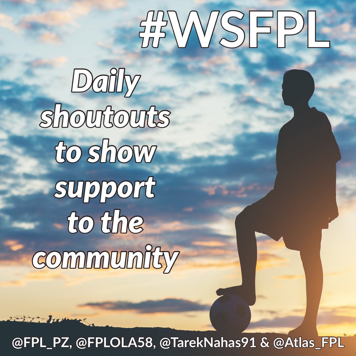 🚨 #WSFPL #DailyShoutout 🚨 💫@FPLNobleGent 🔸@FPLLewis 🔹@FPL_Schneebly 🔸@FplOryx 🔹@Vautrin33 🔸@ilgiannis29 🔹@FPLGas76 ⭐ Special mention ⭐ 🔥@appelsinjuss 🔥@FPL_FireBall 🔥@FPLMattW 🔥@FplLost 🔥@FIENDFPL 🔄 Retweets will be appreciated 🔄 #FPL #FPLCommunity #DGW36