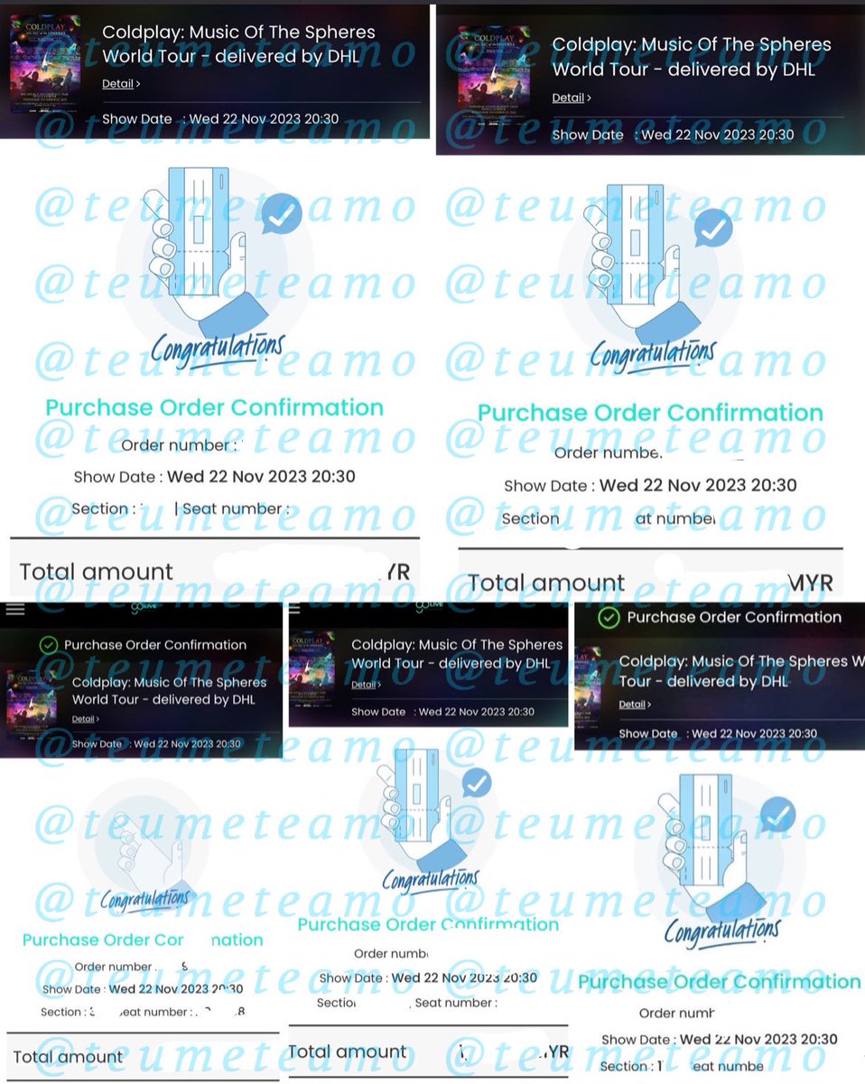 teumeteamo's tweet photo. Secured 20 tickets for presales. Will process the tickets and refund shortly. Thank you for trusting✨

#COLDPLAYinKL #COLDPLAYinMY
#TTservice https://t.co/aOdOiogb8K
