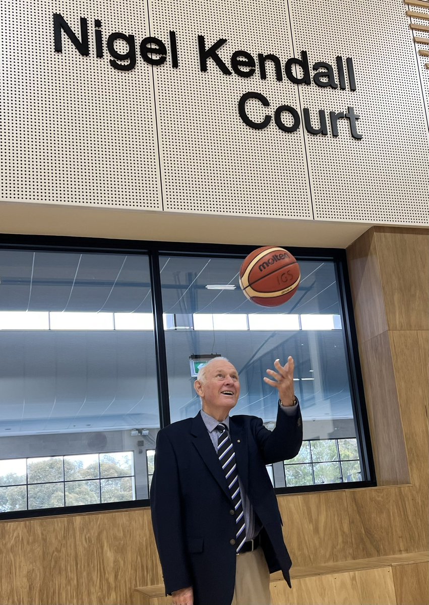 gfoleyivanhoe's tweet photo. It was another milestone moment for the @ivanhoegrammar Sports and Aquatic Centre with the names of Nigel Kendall, Bill Lyon and John Knorr on permanent display and admired  by John, Nigel and Brenda Lyon #specialpeople #courageousandkind https://t.co/MnZfddncbf