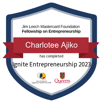charlotteajiko1's tweet photo. I am absolutely thrilled and honored to share with you all my #IgniteBadge recognized by the #JLMCF Program and #QueensUniversity. My deepest appreciation to my team, mentors and coaches for their unwavering support. We made it to #LaunchPhase among 82 selected fellows.
#JLMCF https://t.co/mQItDDv9BR