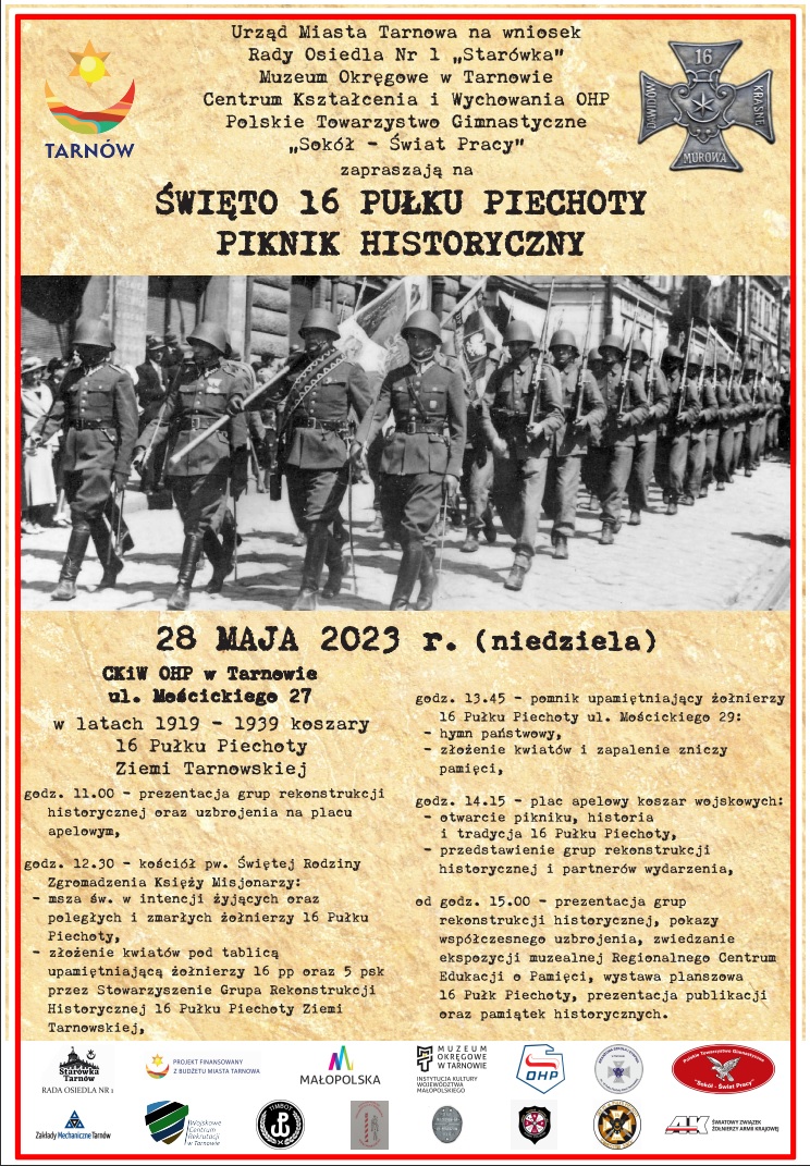 WCR_Tarnow's tweet photo. PIKNIK HISTORYCZNY 🇵🇱⚔️

2⃣8⃣Maja👉 od godziny  1⃣1⃣:0⃣0⃣;
#CKiW #OHP ul. Mościckiego 27 👉#Tarnów.
Zapraszamy na pokaz sprzętu #WojskoPolskie #ZakakładyMechaniczneTarnów #GrupaRekonstrukcyjna #MPR @WCR_Tarnow 
#DołączDoNas🫵#JesteśmyTwojąArmią🇵🇱 https://t.co/5dN8OJ1lwo