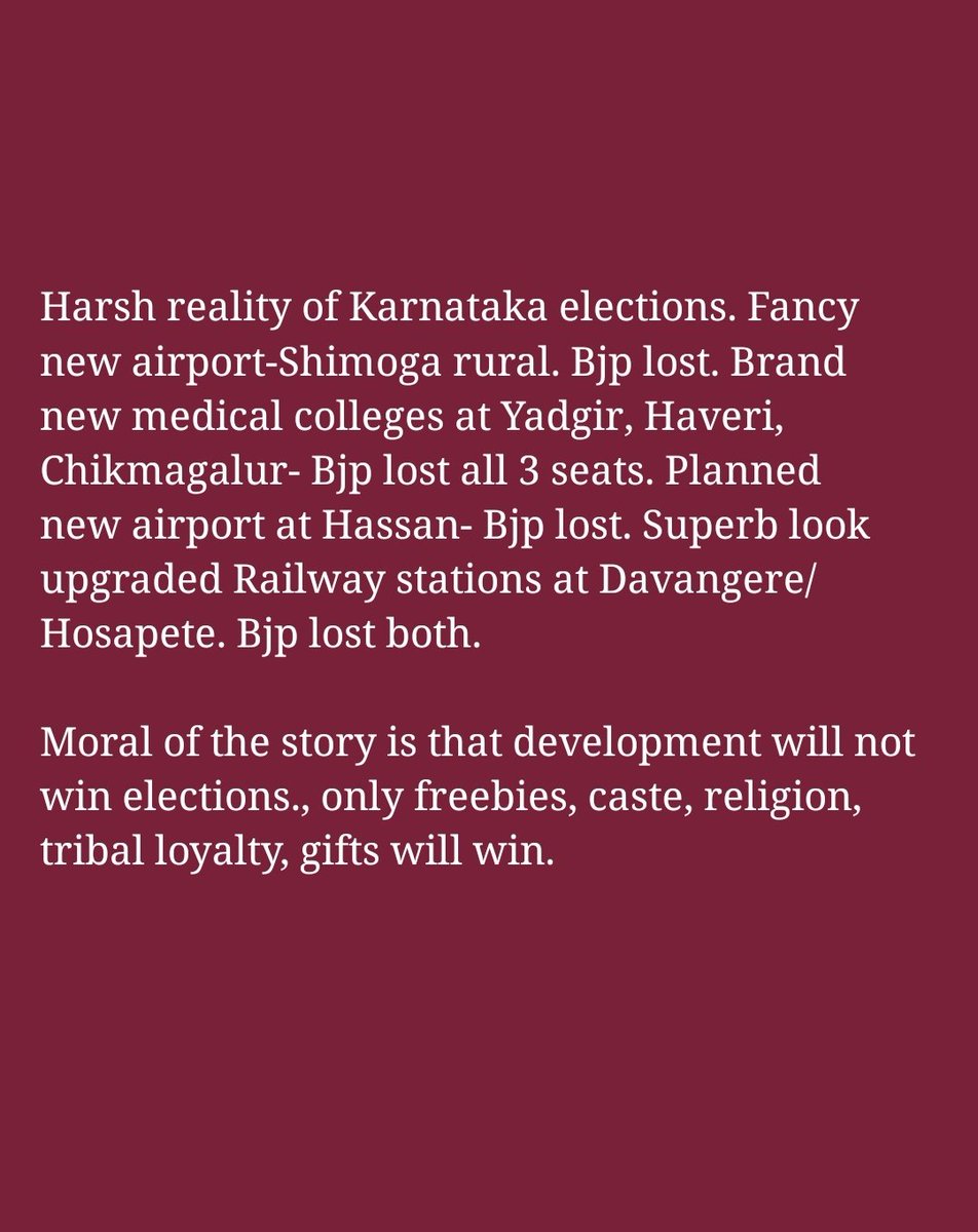 Food for thought!!
#KarnatakaAssemblyElection2023
