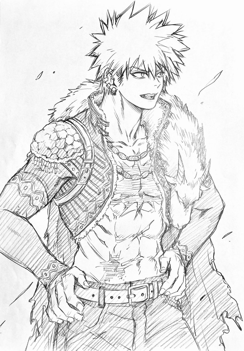 ラフ描き、💥🥦 再掲  盗賊