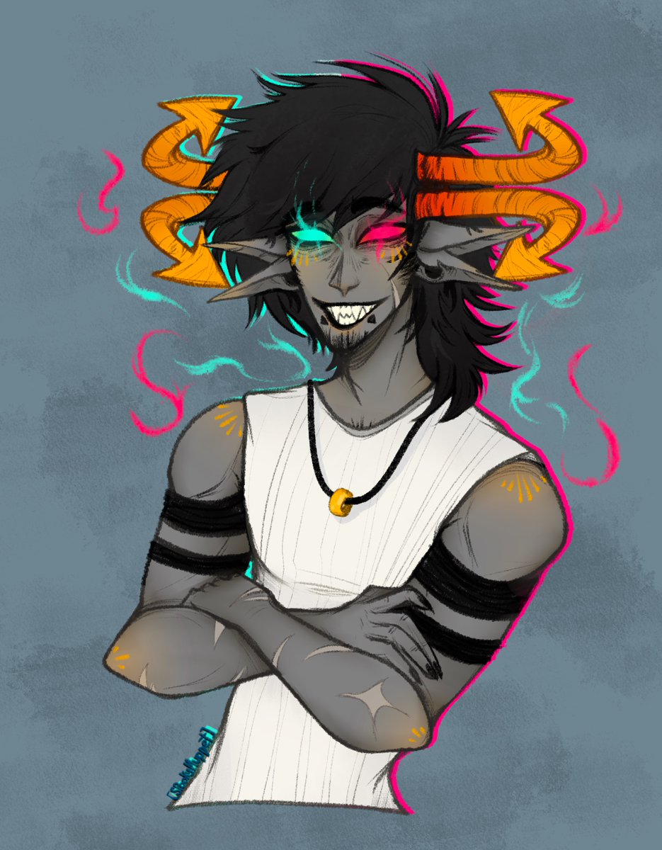 Spooky_Muppet_'s tweet photo. I’ve been a little slow! Lots of work, but I finished up this commission tonight, what a pleasure it was to draw this Goldy!

||Tags||
#homestuck #fantroll #homestuckoc  #Commission #digitalart #fantrollart  #Goldblood #commsopen https://t.co/rWyxT7qpcE