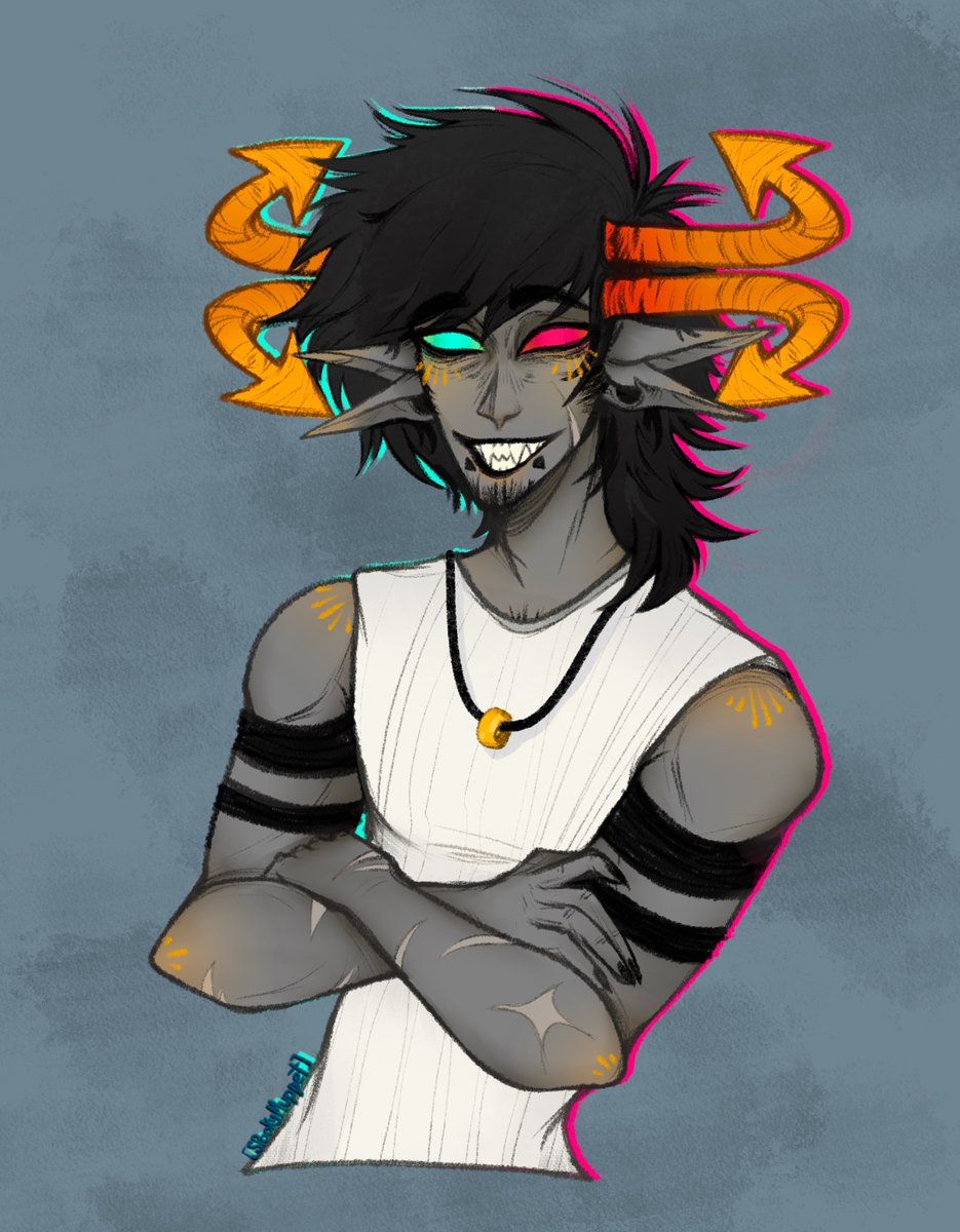 Spooky_Muppet_'s tweet photo. I’ve been a little slow! Lots of work, but I finished up this commission tonight, what a pleasure it was to draw this Goldy!

||Tags||
#homestuck #fantroll #homestuckoc  #Commission #digitalart #fantrollart  #Goldblood #commsopen https://t.co/rWyxT7qpcE