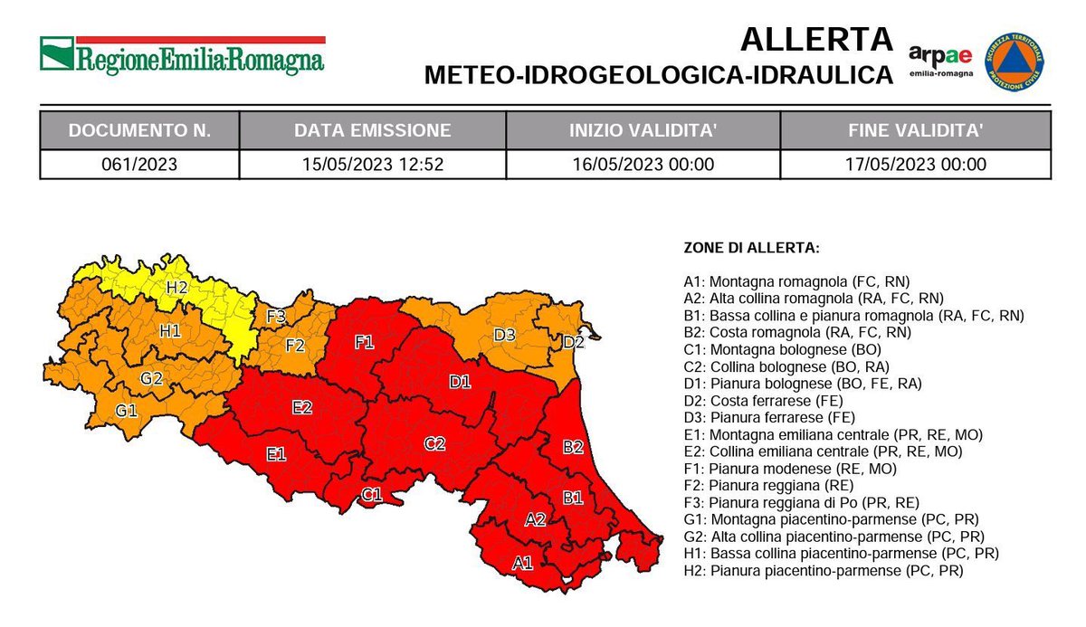F1Reveal's tweet photo. ⚠️ | A RED Weather warning for rain is in place at Imola 

Up to 100 mm of rain is expected until Wednesday night.

There is also rain expected for Saturday and Sunday.

Wet race anyone?

#F1    #F12023 https://t.co/JVKLYWaot1