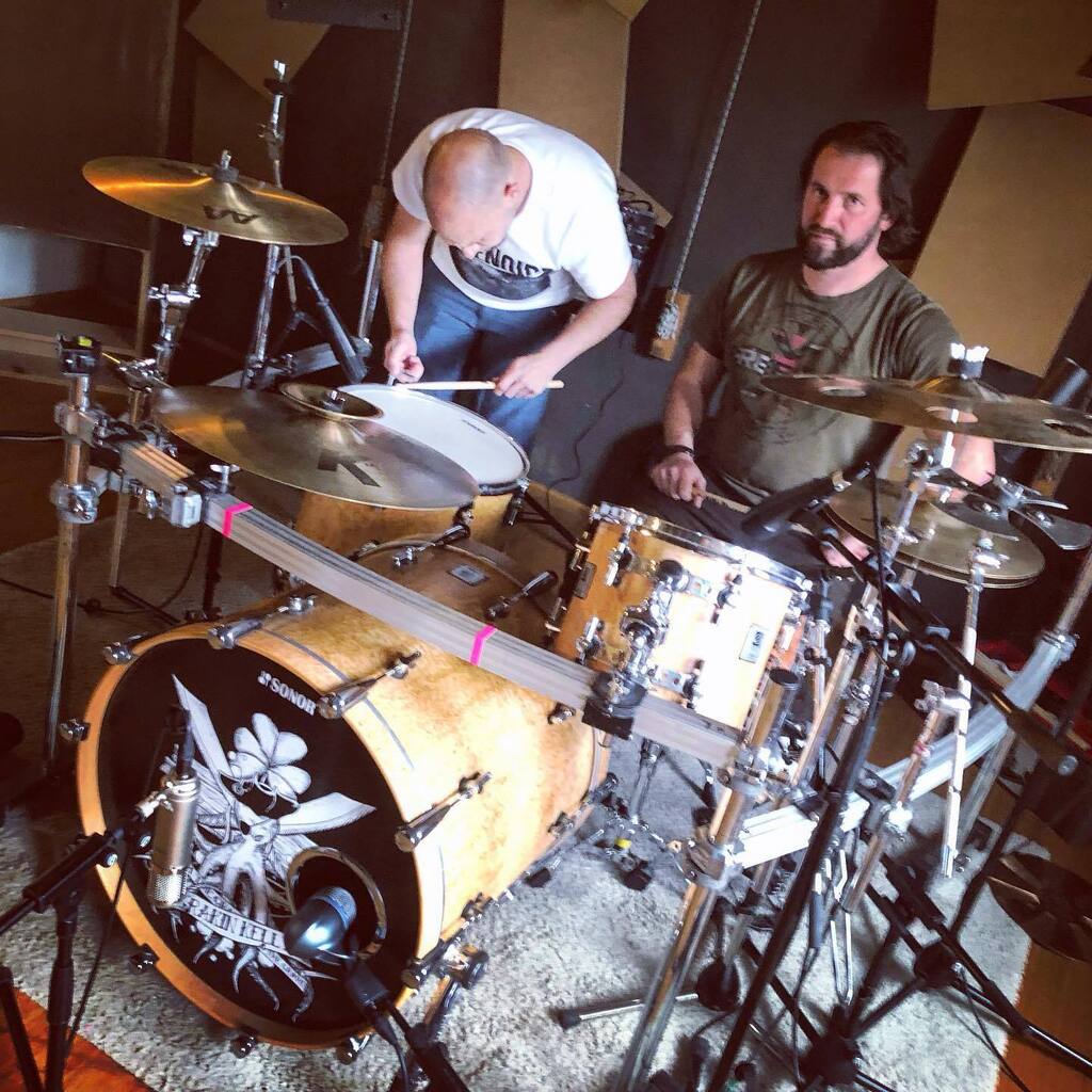 Yesterday 😍 new stuff soon #krakinkellys #recording #celticpunk #studio #drums